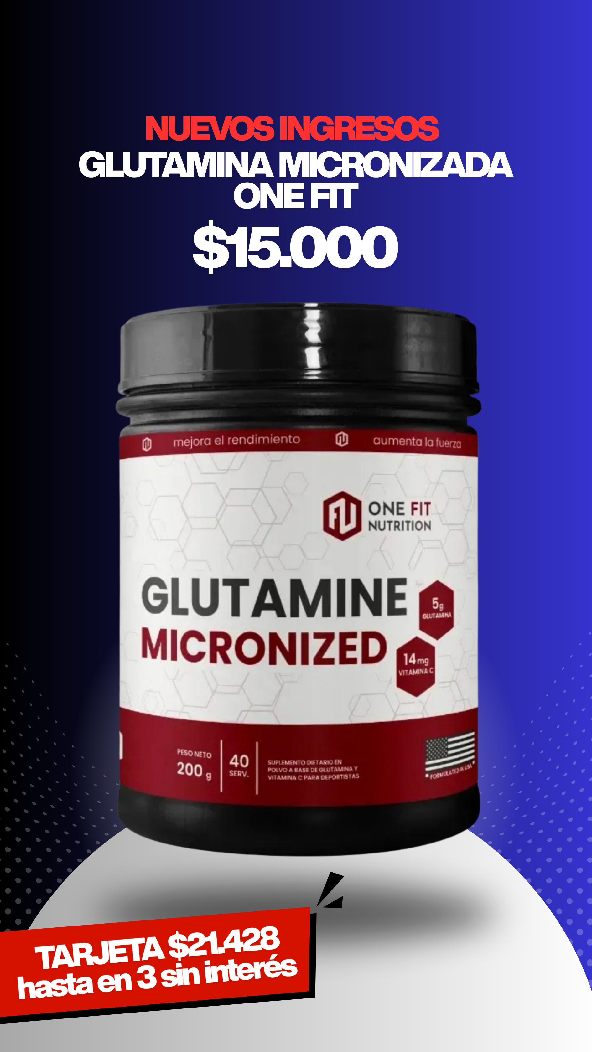 Glutamina One fit 200g